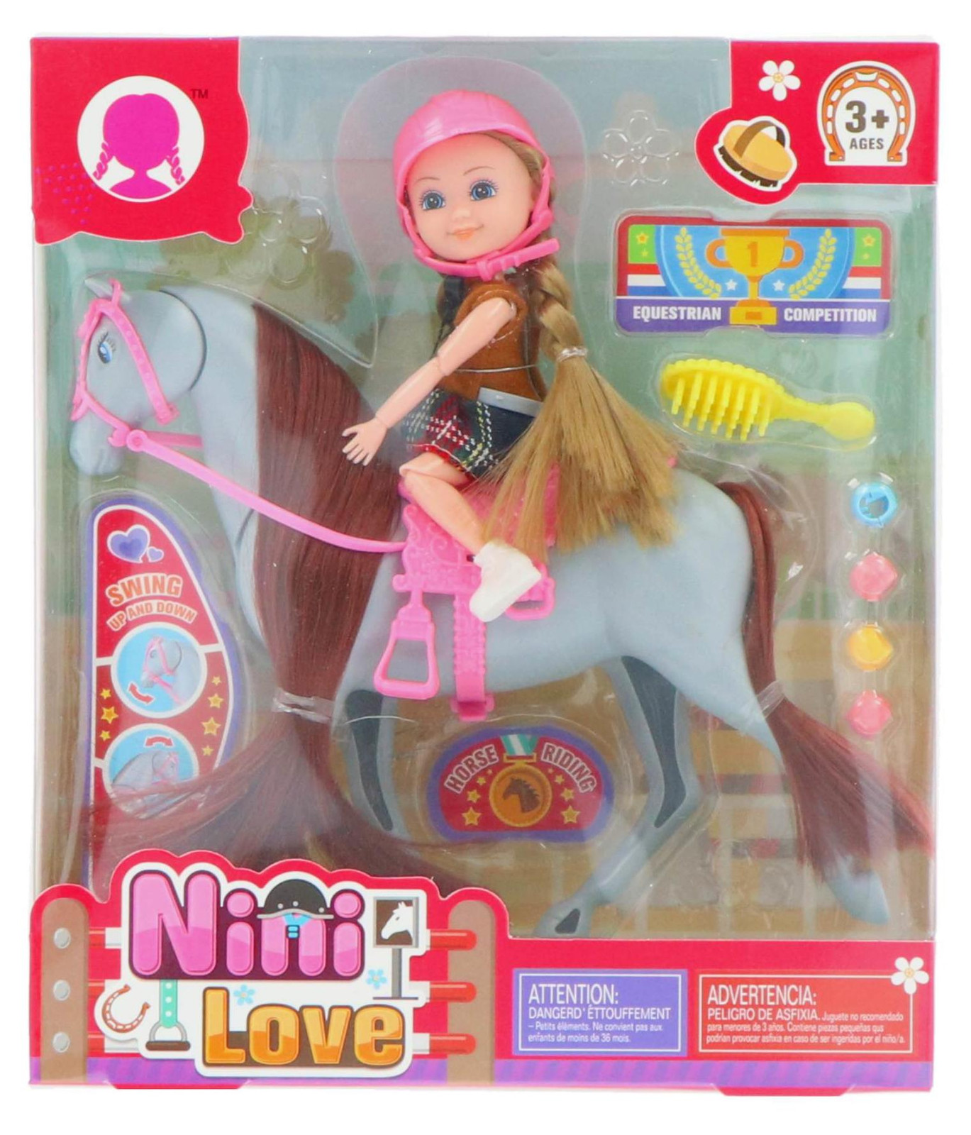 Ottosimon KiddyGo Poppenhuisset met groot paard en mode-poppen speelgoed