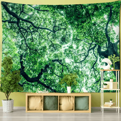 Inspire Picks Towering Forest Tapestry Bohemian Psychedelic Tree Wall Hanging 7 95x70cm