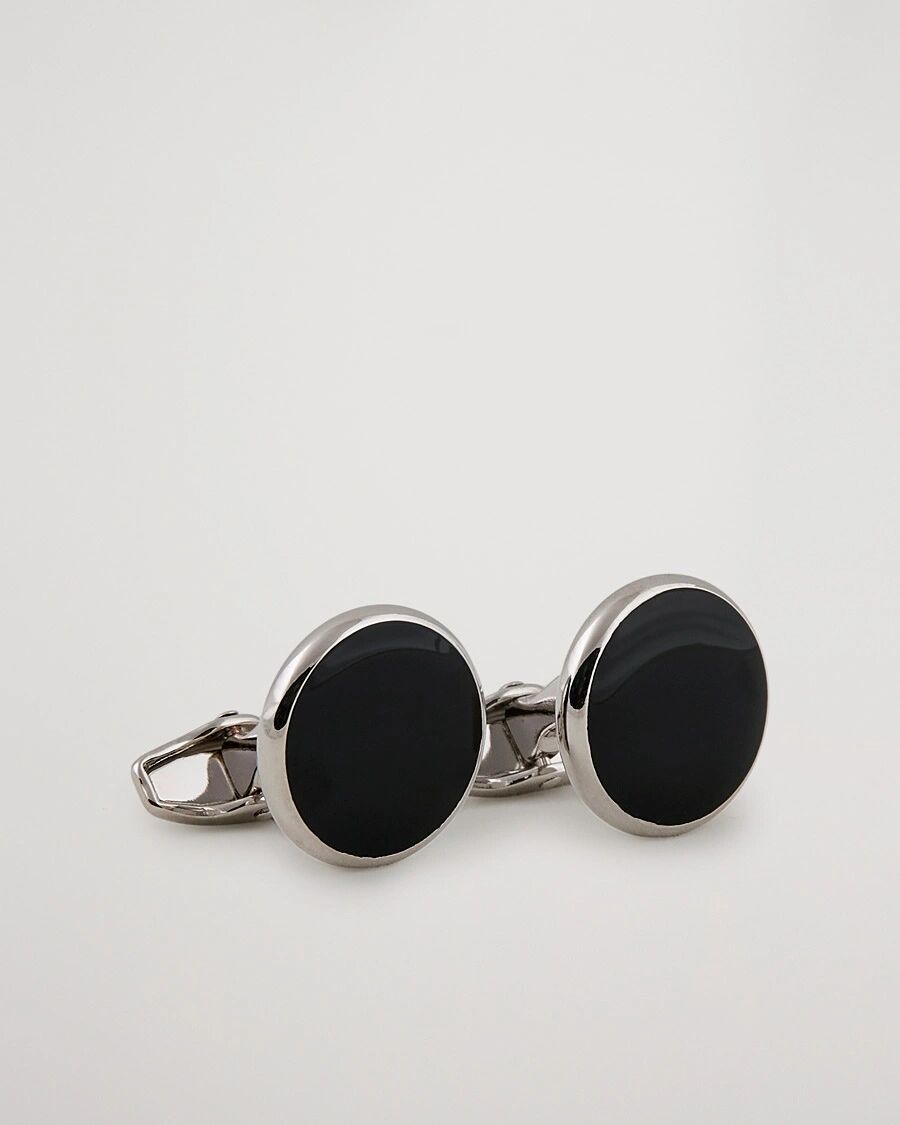 Amanda Christensen Cufflink & Shirt Studs Set Black/Silver