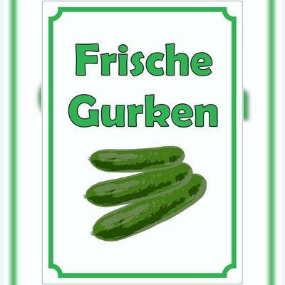 HB-Druck Frische Gurken Aufkleber Hochkant A8 (52x74mm)