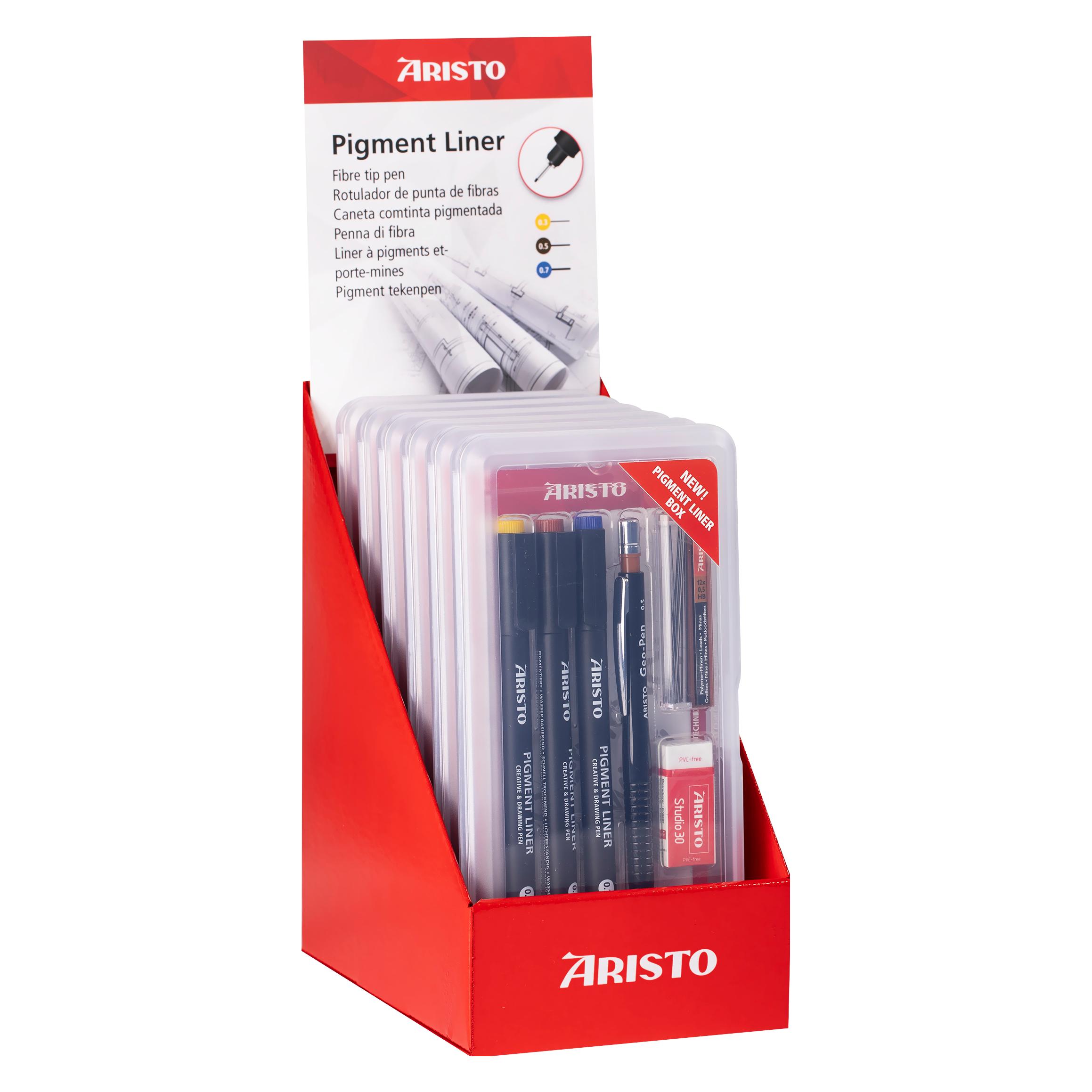 Aristo Pigmentliner Schul-Set Disp. 6 x 80087 Schul-Set, 6-teilig (6x) (VD23619)