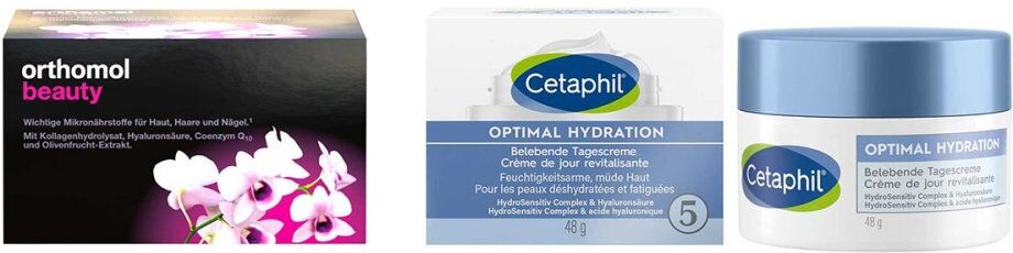 Orthomol Beauty (30 stk) + Cetaphil Optimal Hydration (48 g) 1Set