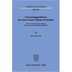 Umsetzungsprobleme der Flora-Fauna-Habitat-Richtlinie, Fachbücher von Elisabeth Zinke