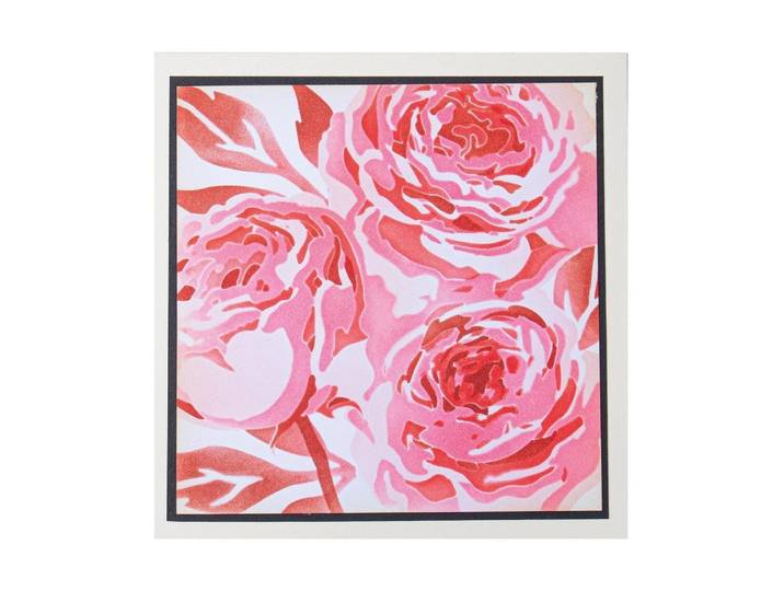 Kreativset SIZZIX Schablone Pfingstrosen 4er-Pack , pink (bunt), B:15cm L:15cm, Kreativsets, Kreativset
