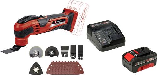 Einhell Set bestehend aus PXC Akku-Multifunktionswerkzeug Power X-Change VARRITO und Power X-Change Start-Kit 18V 4Ah