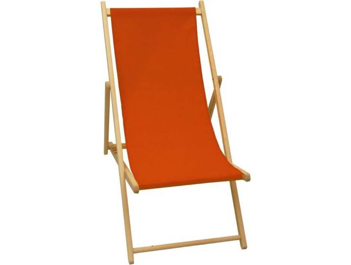 JARDIN PRIVE - Chilienne en bois coloris paprika - Tissu traité déperlant