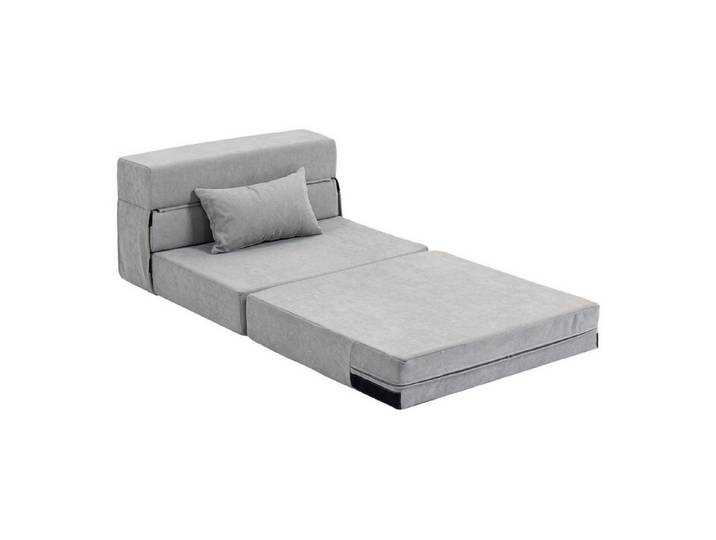 MC Star Schlafsofa Bodensofa, Polstercouch, in Matratze umwandelbar, Schaumstoff, Kissen