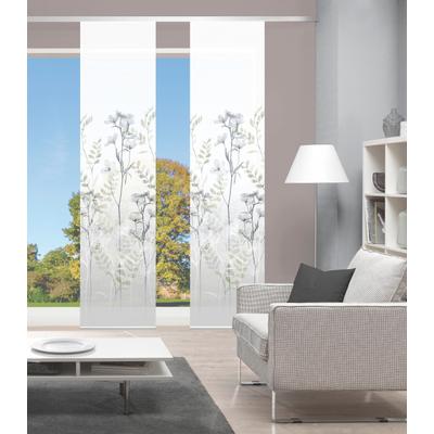 Schiebegardine VISION S "HELVIN 2er SET" Gr. 1, grau, B:60cm H:260cm, Polyester, Gardinen, Schiebevorhang Digidruck 2er Set HELVIN