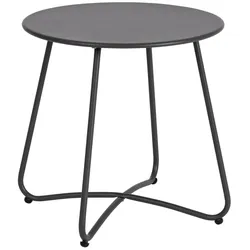 Gartenbeistelltisch Austin Metall, modern rund, anthrazit, Ø 45 cm, pulverbeschichtet