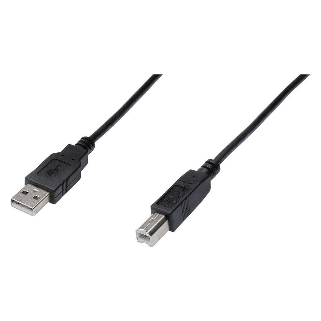 Digitus USB Anschlusskabel, 3m (3 m, USB 2.0, 2.50 W) (AK-300102-030-S)