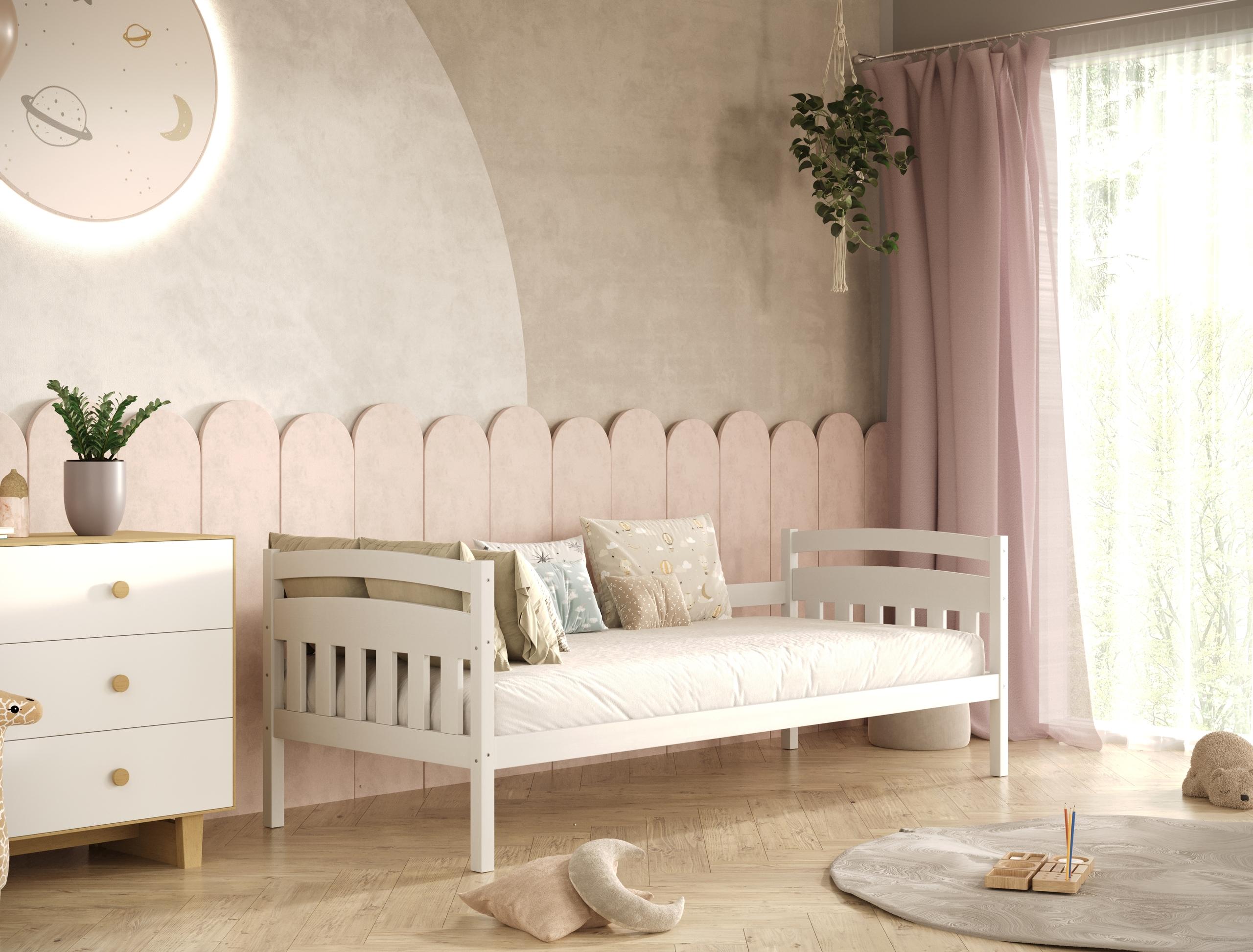 Kinderbett Tosia ohne Matratze Weiß 90/180 | Jugendbett