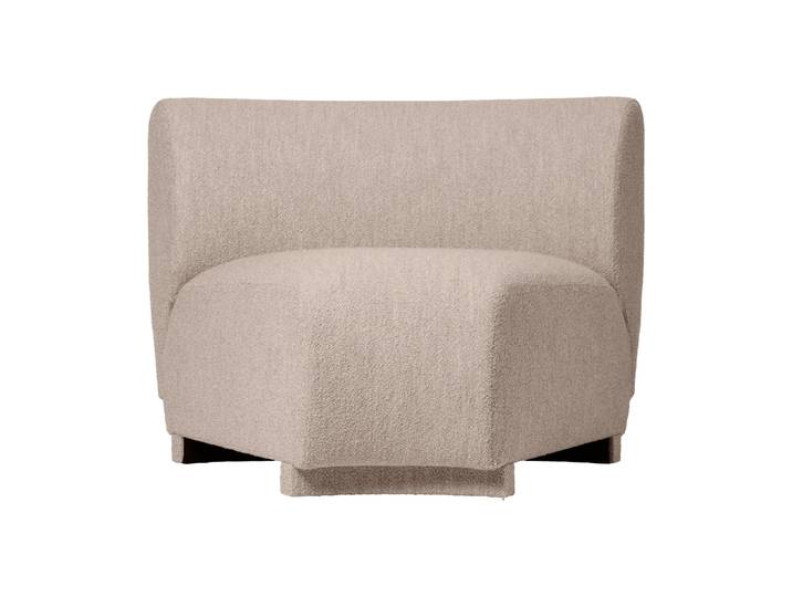 Ferm Living Rico Sofa-Modul Corner 45 Soft Bouclé Natural