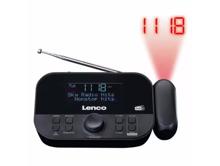 Lenco CR-615BK DAB+ Radiowecker – DAB Radiowecker – schwarz