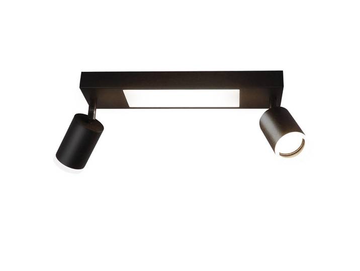 Nettlife Deckenstrahler Bielefeld 2-flammig 34/8/16.9 cm, Schwarz, Metall, Gu10, 8x16.9x34 cm, Lampen & Leuchten, Innenbeleuchtung, Spots & Strahler, Deckenspots