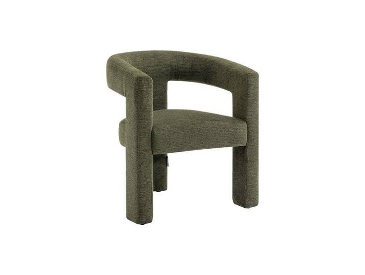 Fauteuil en tissu texturé vert FAVINA
