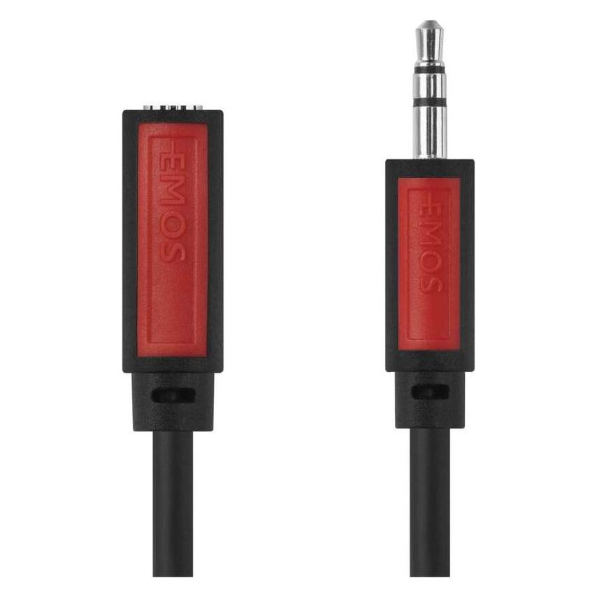 Emos Klinkenkabel 3,5mm stereo, Stecker - 3,5mm Buchse, 5m (5 m) (2335050050)