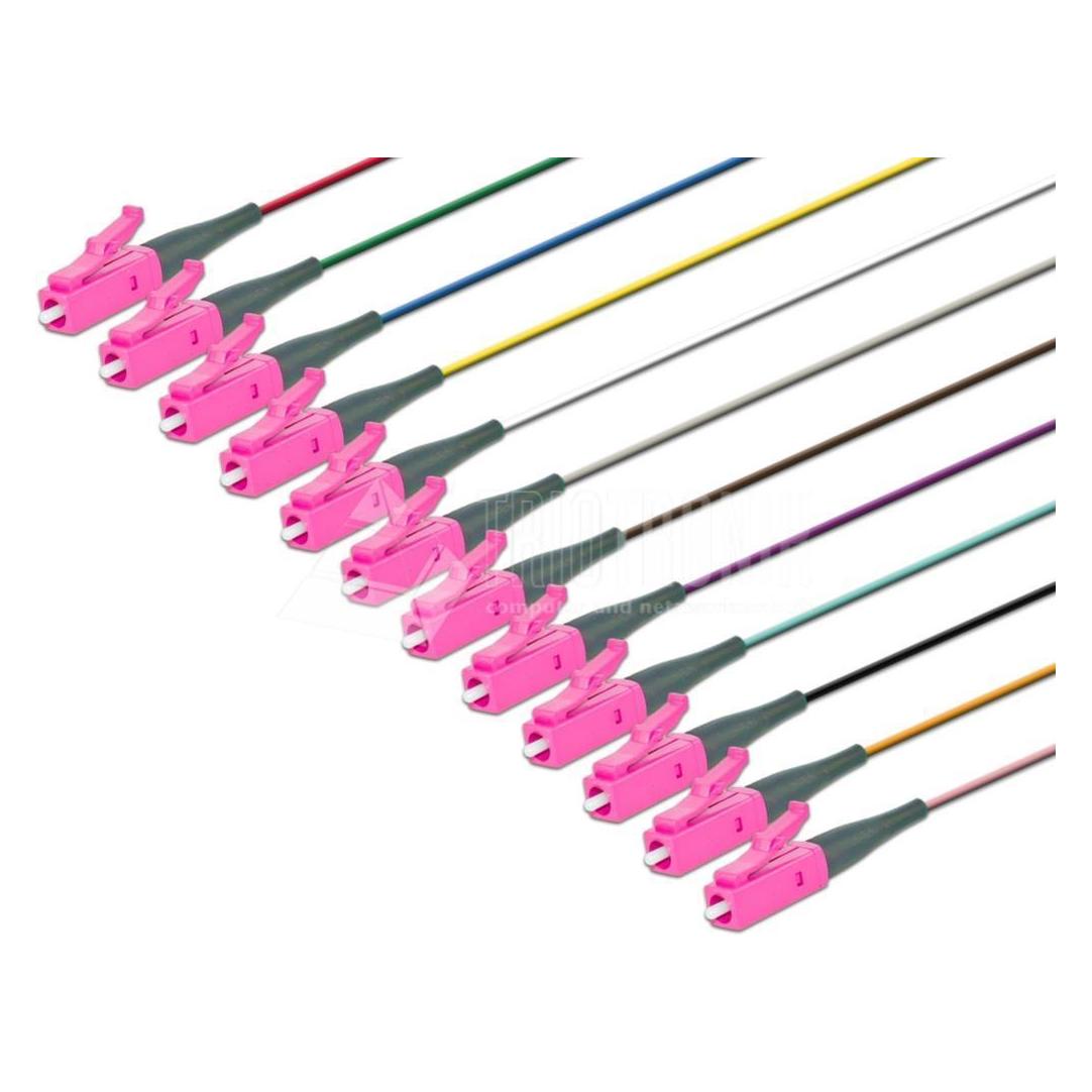Lightwin Faserpigtail, Multimode 50/125µm, OM4, LC, 12er Set Pigtails (PIG 50 LC-12 2.0 OM4)