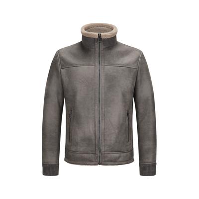 Blouson MILESTONE "MSRiano", Herren, Gr. 50, braun (anthrazit), Casual, regular fit, Jacken Blouson, Wasserabweisend