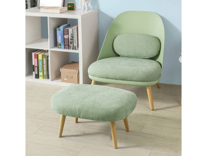 Fauteuil de détente SoBuy avec repose-pieds et coussin de dossier\, fauteuil de télévision vert clair FST63-GR