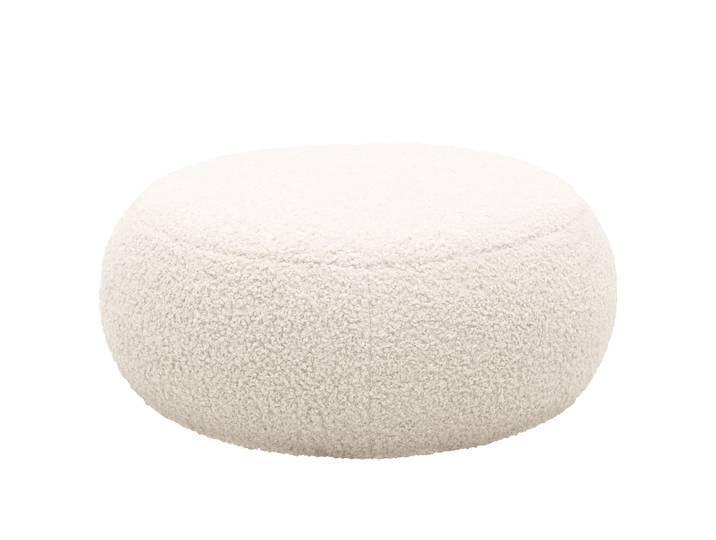Polsterhocker STOOLA 85cm Beige Teddystoff Rola: Creme