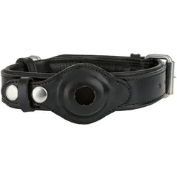 Barry King Obroża skórzana, S: 33-44 cm/30 mm, czarny, z miejscem na lokalizator (S, Hund), Halsband + Leine