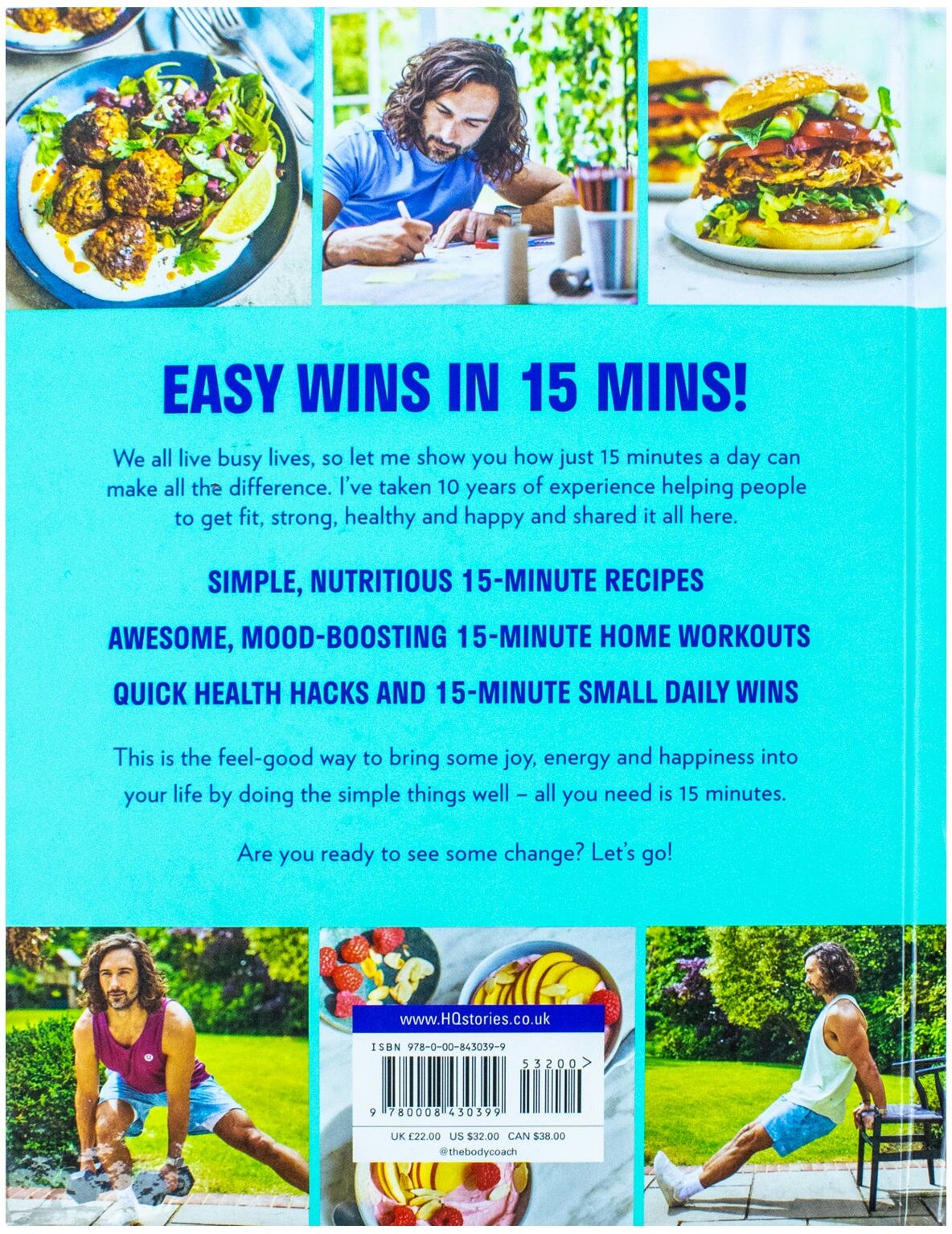 HQ Joe Wicks, Feel Good in 15 Book (Body Coach, Fitness Book, Recipes Book)