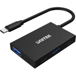 Unitek H1302A Hub USB-C 10Gbps 2x USB-A (USB-C, 4 Ports), Dockingstation + USB Hub, Grau