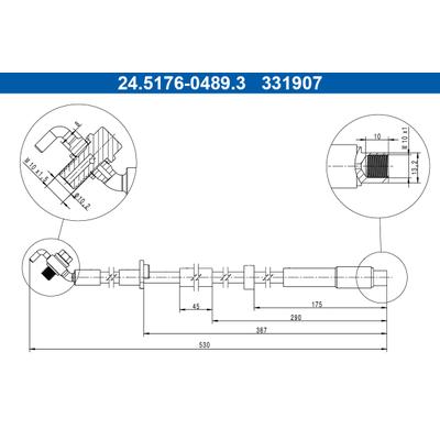 ATE Bremsschlauch 24517604893 für DS