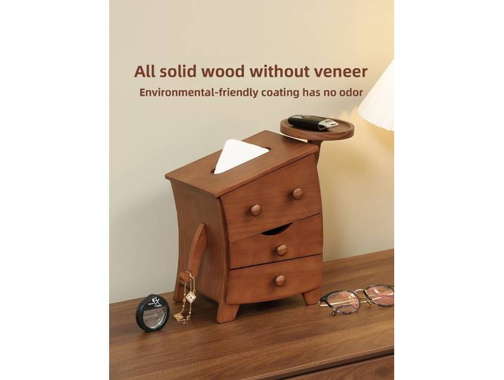 Boîte à mouchoirs en bois massif pur, ornement créatif, cadeau de déménagement, cadeau pour nouvelle maison, décoration de bureau