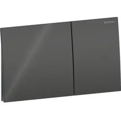 Geberit Sigma70 BetPl., eckig, f. 2-Mengen-Sp schwarz, Glas