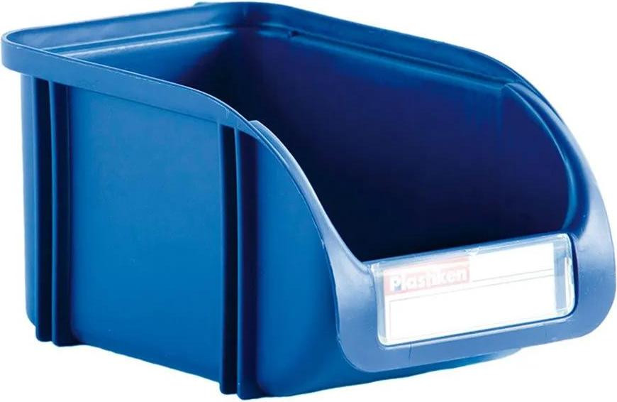 Plastiken Kunststof titanium opbergbox, blauw, 16 cm