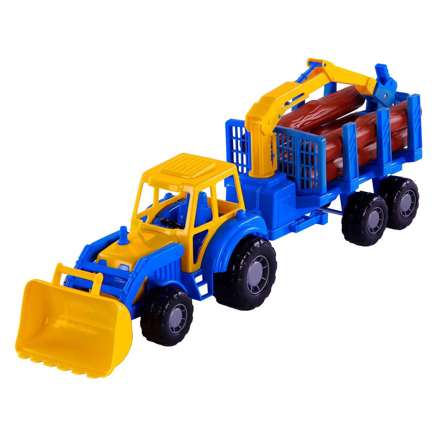 Polesie Cavallino Junior Traktor mit Krananhänger und Holz, 46c (43437183)