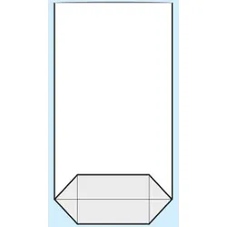 5000 Kreuzbodenbeutel, OPP-Folie 95 x 160 mm, transparent