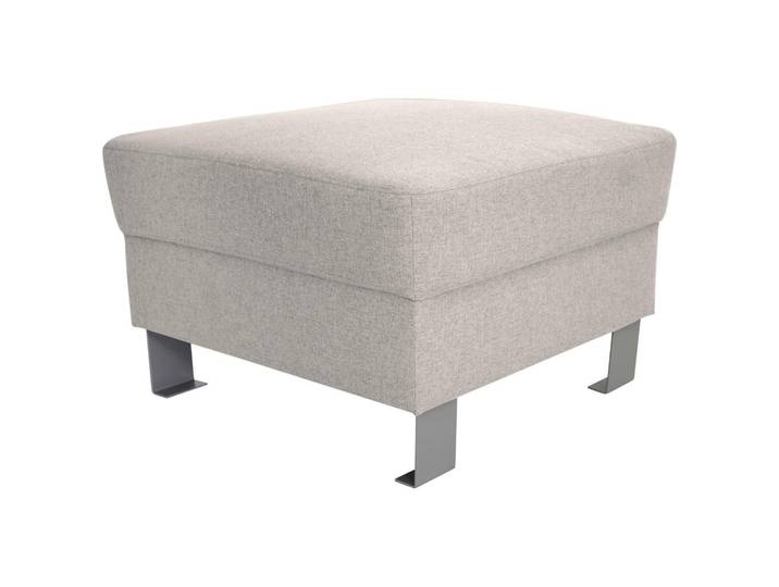 Xora Hocker, Ecru, Metall, quadratisch, 62x41x62 cm, Stoffauswahl, erweiterbar (Typenauswahl), Wohnzimmer, Hocker, Sitzhocker