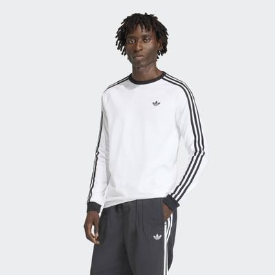 Langarmshirt ADIDAS ORIGINALS "3S LS TEE", Herren, Gr. XXL, weiß, Obermaterial: 100% Baumwolle, Shirts Langarmshirt