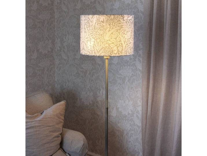 PR Home Stehlampe Amy, grün, für Wohn- / Esszimmer, Textil / Stoff / Seide, Stehlampe