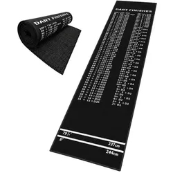 Relaxdays Dartteppich mit Abwurfline Weiß,Schwarz