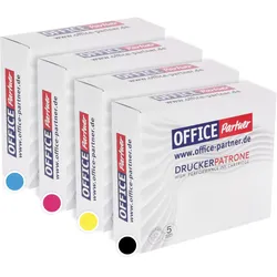 OFFICE-Partner Premium Druckerpatrone alternativ zu Brother LC-980/LC-985/LC-1100 BK - 4er Set