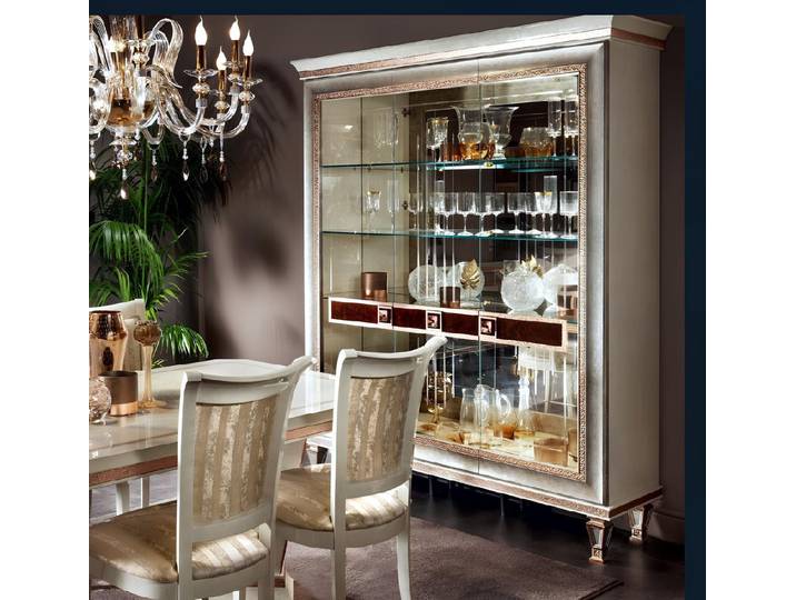 Xlmoebel Vitrine Schrank für Wohnzimmer im italienischen Design (1-St., Vitrine Barock/Rokoko) Made in Europa