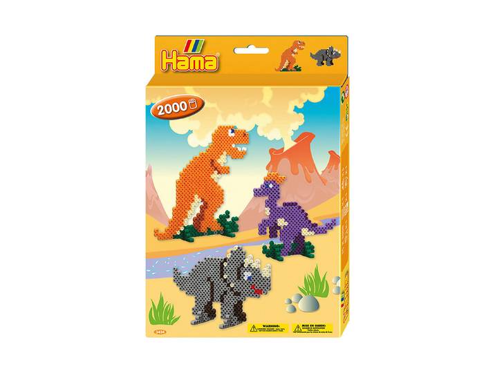 Hama Geschenkpackung Dino Welt 2000 Midi-Bügelperlen