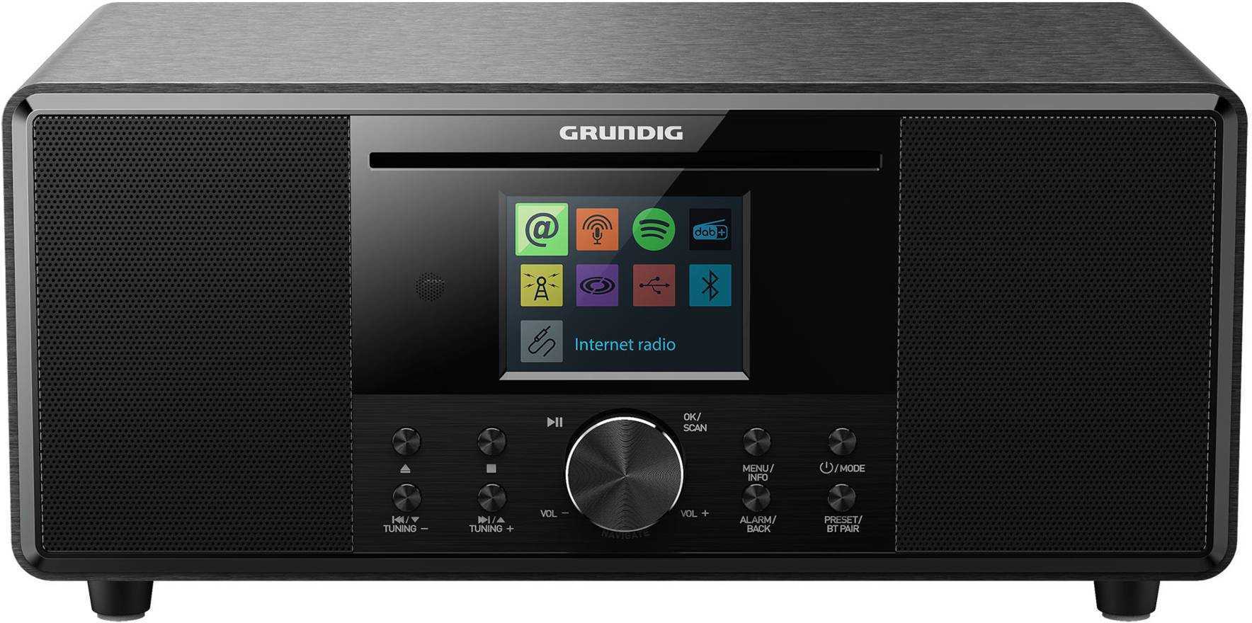 Grundig DTR 7000 BT DAB WEB, Schwarz, Tragbarer CD-Player