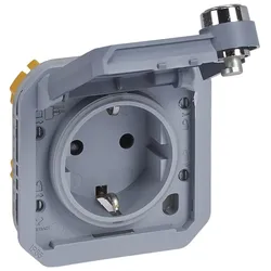 Legrand 069574L Plexo New Einsatz SSDO Steckklemmen, inkl Schloss ungleich EB, IP44, IK 08, Grau