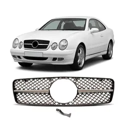Kühlergrill Chrom & Schwarz passend für Mercedes-Benz CLK W208 1997-2002