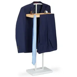 relaxdays Stummer Diener mit Ablage braun