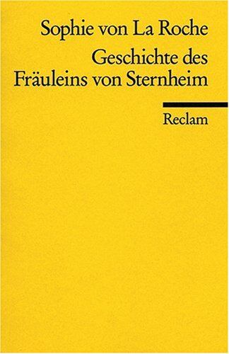 La Roche, Sophie Von - Geschichte des Fräuleins von Sternheim - Preis vom 13.10.2026 19:28:25 h