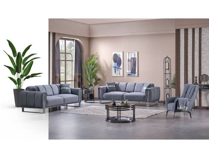 Nobelaa Sofa Sitzgruppe/Sofa Set - Wohnzimmergarnitur Rosetta 3+3+1