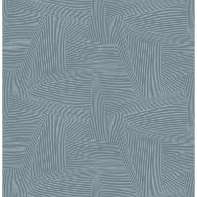 A-Street Prints Reid Sky Blue Woven Geometric Wallpaper