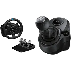 Morele Kierownica Logitech G923 PS5/PS4/PC (941-000149) + Shifter G29, G920 Driving Force (941-000130) (PC, PS4, PS5), Gaming Controller, Schwarz