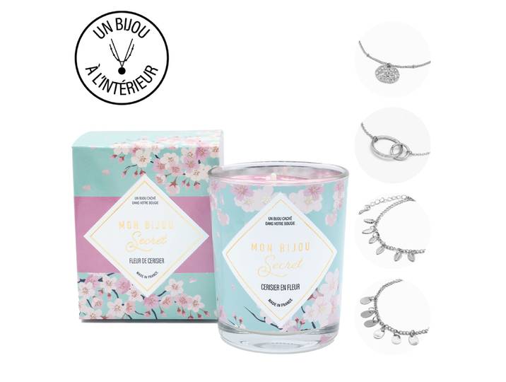 Bougie bijou CERISIER Bracelet argenté