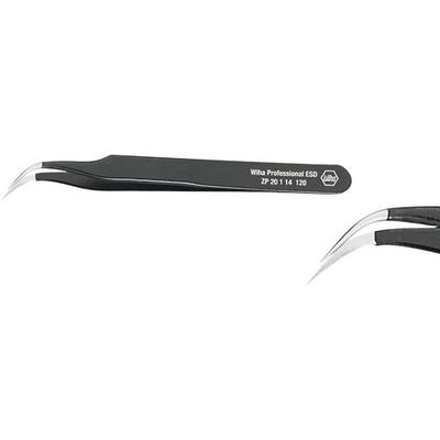 Wiha 32335 Präzisionspinzette 7a Spitz, gebogen, rund, fein 130 mm
